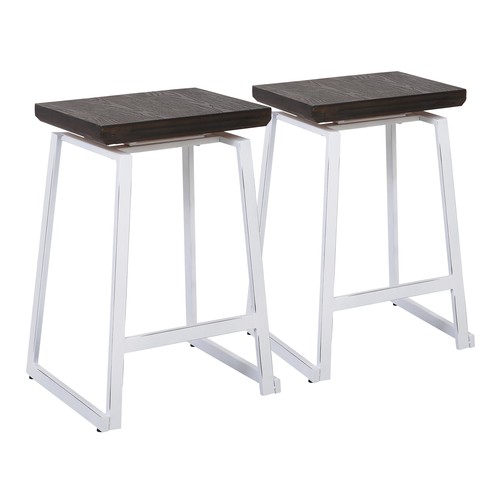 Geo 24" Fixed-height Counter Stool - Set Of 2